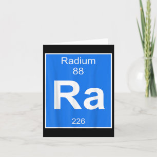 Radium Element Costume Periodic Table Chemistry Fu Card