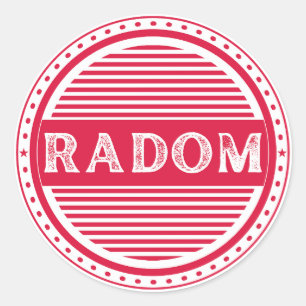 Radom City Pride Emblem – Polish Identity Classic Round Sticker