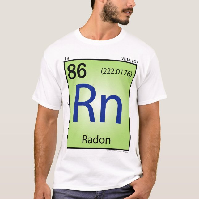 Radon (Rn) Element T-Shirt - Front Only (Front)