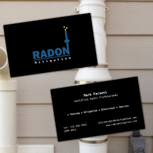 Radon Testing and Mitigation Company Business Card
