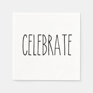 RAE DUNN Inspired Celebrate Simple Understated Napkin