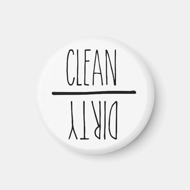 Rae Dunn Inspired Dirty Clean Dishwasher Magnet (Front)
