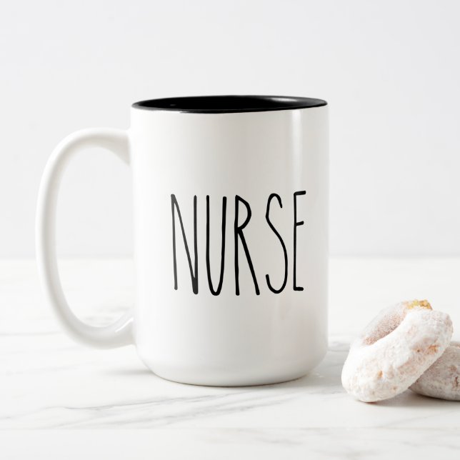 RAE DUNN Inspired Nurse Coffee Mug (With Donut)