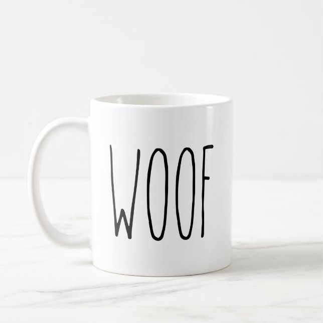 RAE DUNN Inspired WOOF Mug (Left)
