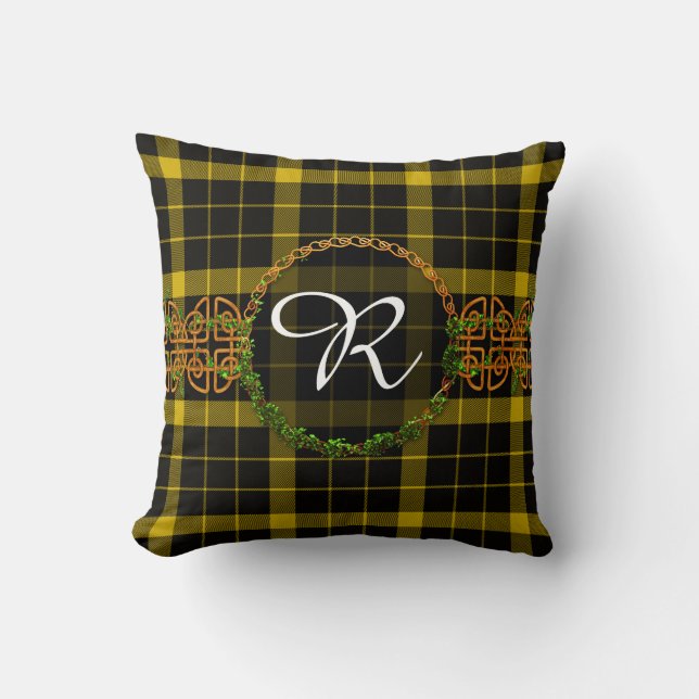 Raeburn Tartan And Monogram Cushion (Front)