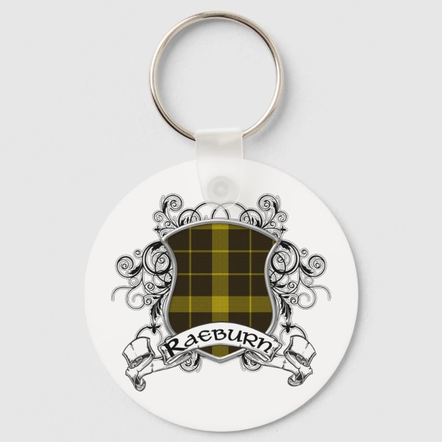 Raeburn Tartan Shield Key Ring (Front)