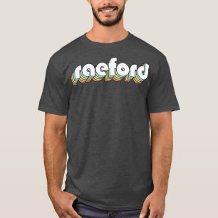 Raeford Retro Rainbow Typography Faded Style T-Shirt