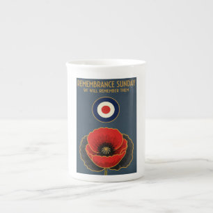 RAF Art Deco Remembrance Day Edition Bone China Mug