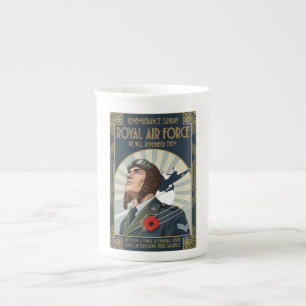 RAF Art Deco Remembrance Day Edition Bone China Mug