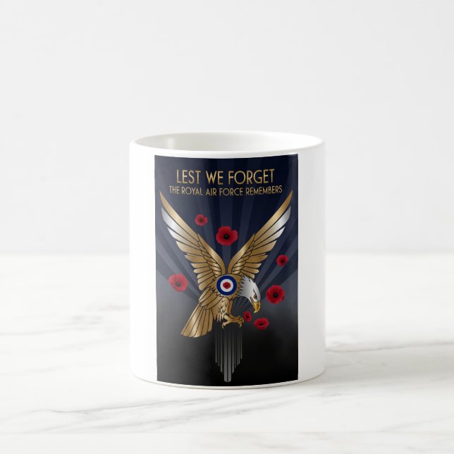 RAF Art Deco Remembrance Day Edition Coffee Mug (Center)