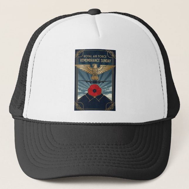 RAF Art Deco Remembrance Edition Trucker Hat (Front)