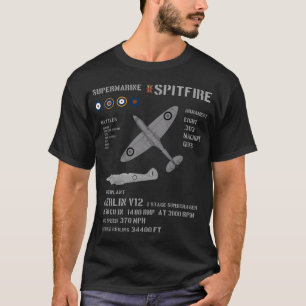 Raf Supermarine Spitfire Wwii Fighter Plane T-Shirt