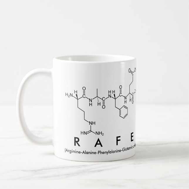Rafe peptide name mug (Left)