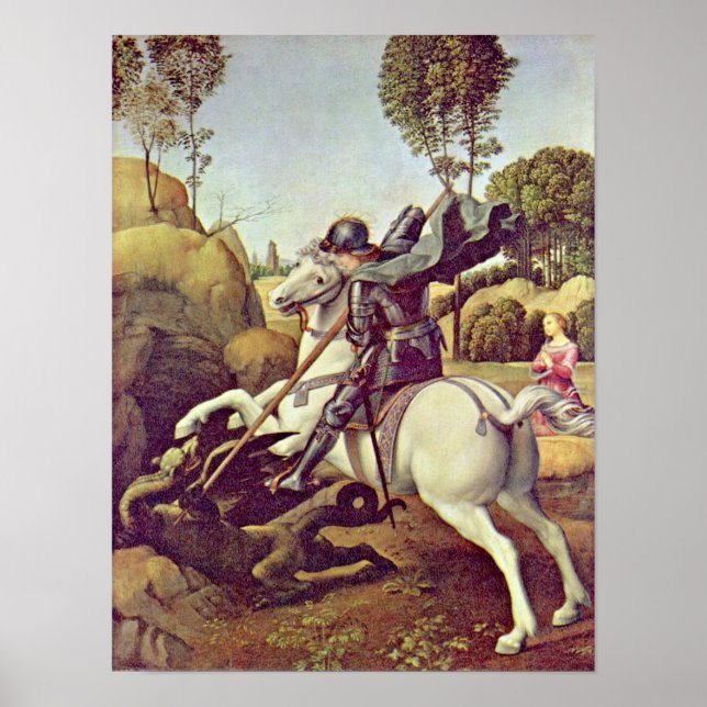 Raffael - St George fighting the dragon Poster (Front)