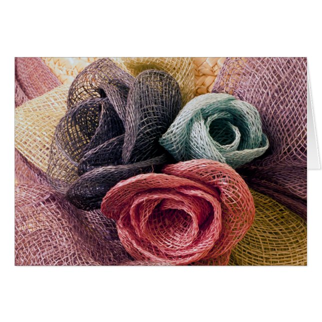 Raffia Roses Card (Front Horizontal)