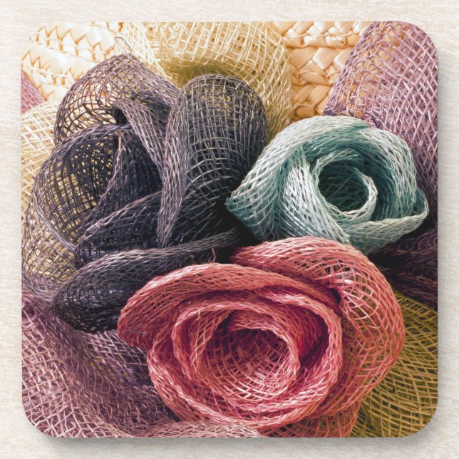 Raffia Roses Coaster (Front)