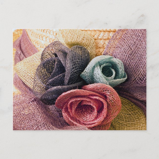 Raffia Roses Postcard (Front)