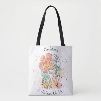 Rafflesia art line watercolour illustration Tote