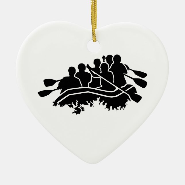 Rafting Ceramic Tree Decoration (Front)