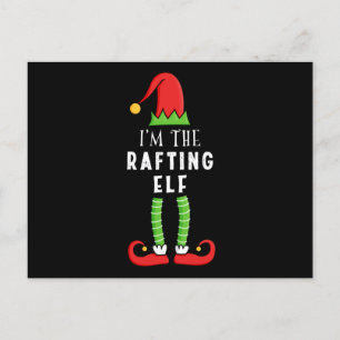 Rafting Elf Christmas Matching Family Gift Postcard