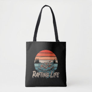 Rafting Life Retro Kayak Paddling Canoe Paddle Tote Bag