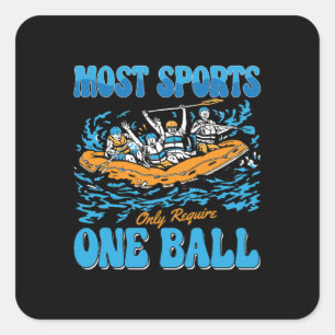 Rafting Most Sports Kayak Paddling Canoe Paddle Square Sticker