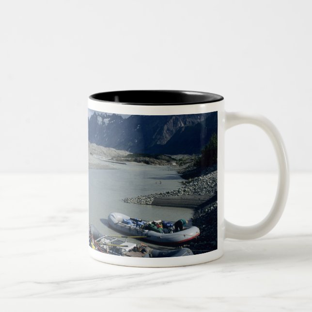 Rafting the Alsek River downstream Two-Tone Coffee Mug (Right)