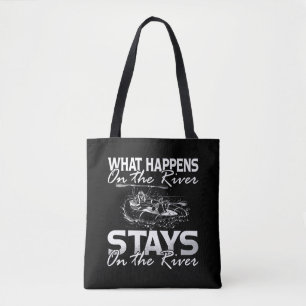 Rafting What Happens On The River Paddling Paddle Tote Bag