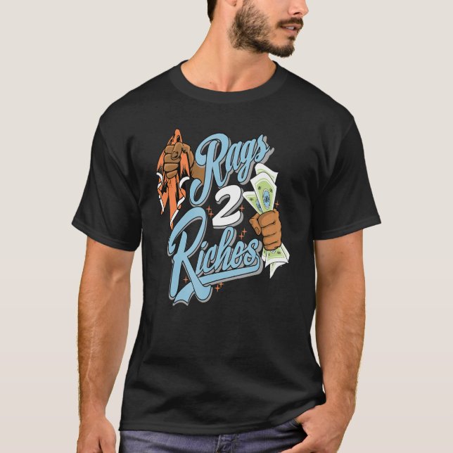 Rag 2 Riches Low Blue Stitch 1s Matching T-Shirt (Front)