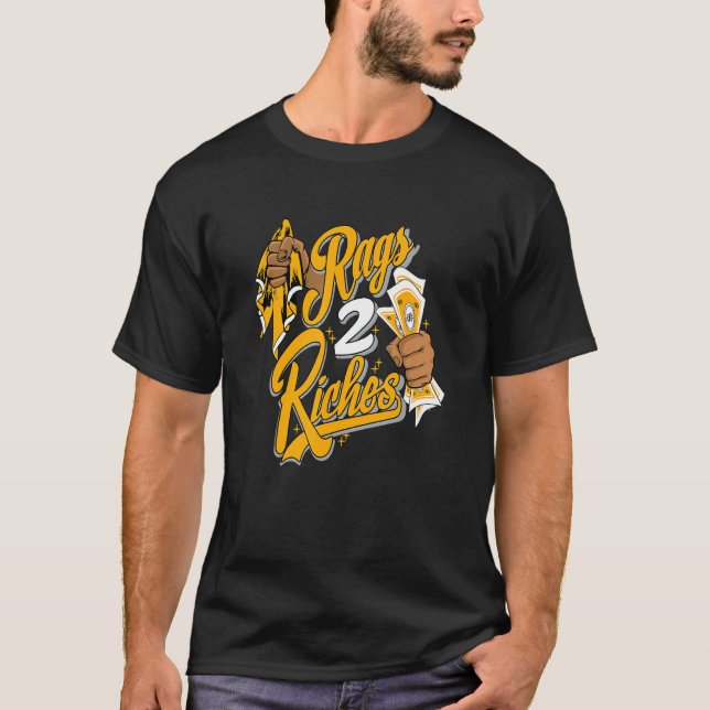 Rag 2 Riches OG Yellow Toe 1s Matching T-Shirt (Front)