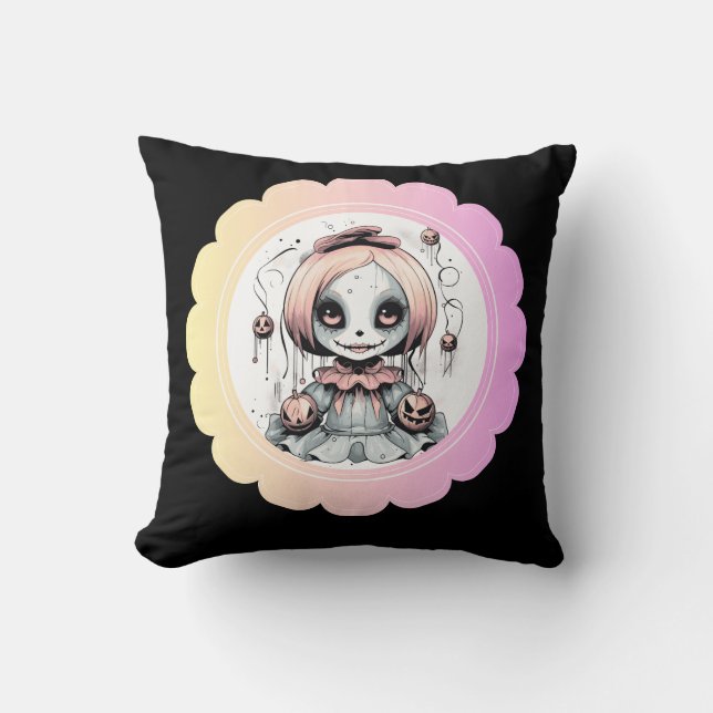 Rag Doll Cute & Spooky Custom Cushion (Front)
