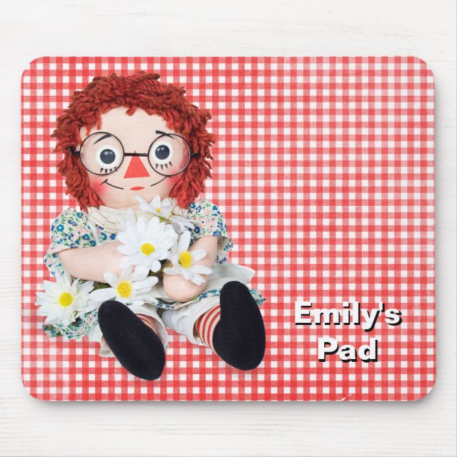 Rag Doll on gingham Mouse Pad (Front)
