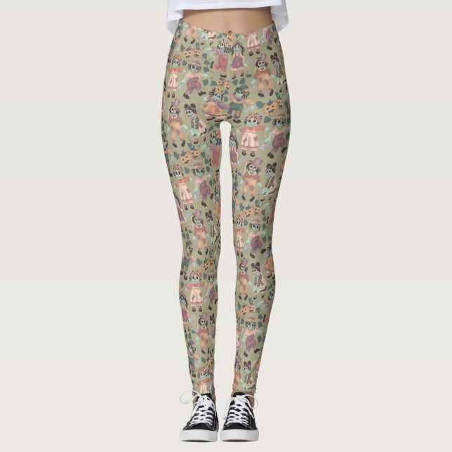 Rag Doll Zombies Halloween 2 Leggings (Front)