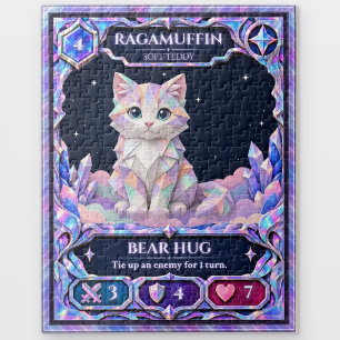 RagaMuffin Cat, Rainbow Foil Art Jigsaw Puzzle