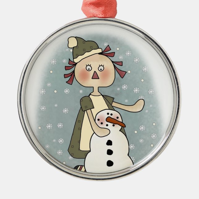 Ragdoll and Snowman Ornament (Front)