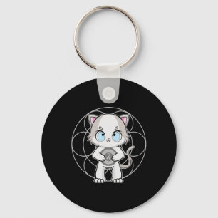 Ragdoll Cat Anime Kitten Dyslexia Awareness  Key Ring