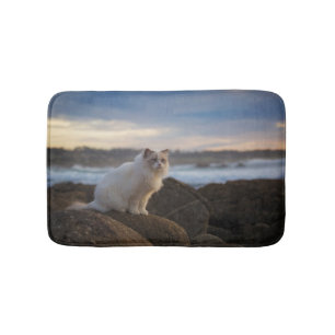 Ragdoll Cat At The Beach Bath Mat