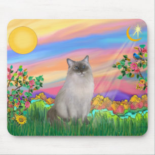 Ragdoll Cat (Blue Point) - Day Star Mouse Pad