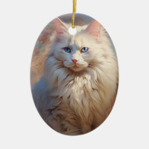 Ragdoll cat ceramic ornament
