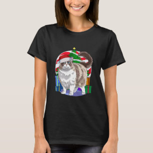 Ragdoll Cat Cute Santa Christmas Tree T-Shirt