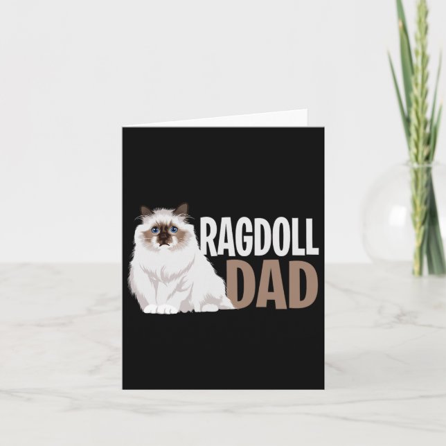 Ragdoll Cat Dad Funny Cat Owner Lovers  Card (Front)