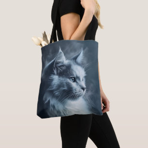 Ragdoll cat in Fog Tote Bag