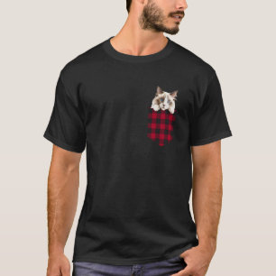 Ragdoll Cat In Pocket Peeking Kitten Lover Mum Dad T-Shirt