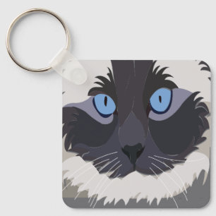 Ragdoll Cat Kitty Ragdoll  Key Ring