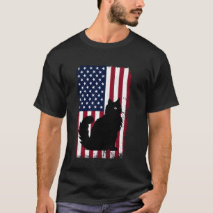 Ragdoll Cat Lover, American Flag Outfit 4th Of Jul T-Shirt