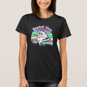Ragdoll Cat Mon Retro Vintage Sunset T-Shirt
