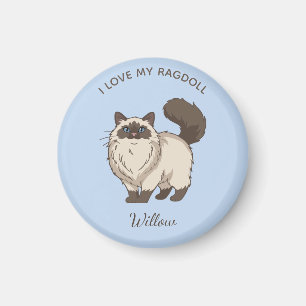 Ragdoll Cat Mum Personalised Magnet