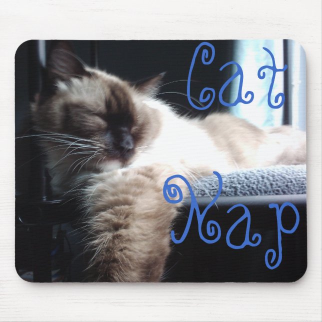 Ragdoll Cat Napping Mouse Pad (Front)
