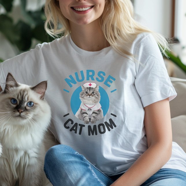 Ragdoll Cat "Nurse Cat Mum"  T-Shirt (Ragdoll Cat "Nurse Cat Mom" T-Shirt, mothers day gift)