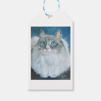 Ragdoll cat oil painting gift tags